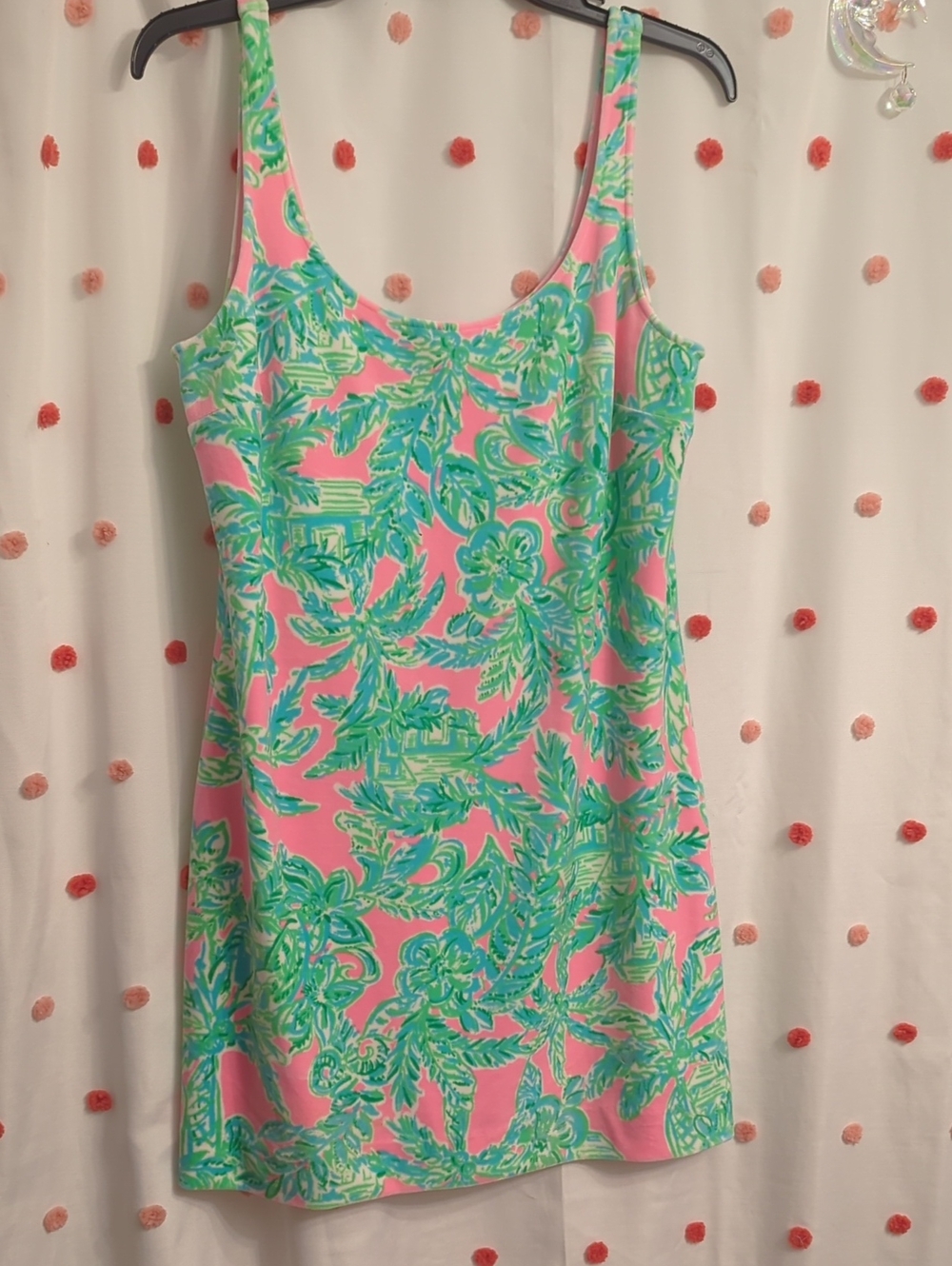 Lilly Pulitzer Pink and Teal Tropical Print Maxi Dress